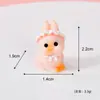 Nuevo adorno de paisaje en miniatura, conejito de dibujos animados lindo, decoración DIY, manualidad de resina, pequeño adorno creativo