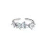 Anillo Abierto Estilo Primavera y Verano Verde Menta Fresco Esmalte Gota de Aceite Mariposa, Anillo Único de Nicho Lujo Ligero Sensación de Alta Gama