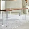 Banco Colgante Acrílico Color Nogal Rectangular Banco Madera Maciza Sala de Estar Banco para Cambiar Zapatos Banco Largo Retro Envío Gratis
