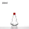 Botella de Vidrio Transparente con Flor Roja para Aceite Esencial, Botella de Aceite de Masaje de 3-50ml, Botella Vacía para Relleno de Aceite Activo para el Hogar
