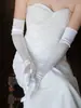 Luvas Longas Femininas de Cetim Verão Retro Finas Respiráveis Cetim Franja Dança Latina Performance de Palco Luvas de Noiva