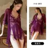 DZ Guiruo Lencería Sexy Encaje Sexy Tentador Falda Tasser Deseo Puro Hueco para Mujer Talla Grande Camisón con Tirantes 2640