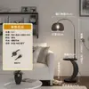 Mesa de centro estilo nórdico con lámpara de pie integrada, almacenamiento simple para sala de estar y dormitorio, lámpara de noche creativa con mesita de noche, lámpara de mesa de pie