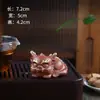 Mascota de té de arcilla púrpura, figura del Dragón de los Doce Zodíacos, adorno de té hecho a mano de alta calidad, decoración de mesa de té, accesorio de decoración para mascota de bandeja de té