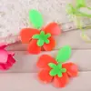 Pendientes Acrílicos Florales Retro Franceses de Alta Gama Pendientes Colgantes de Pétalos de Color Contrastante Nicho Joyería para Orejas para Mujer