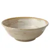 Cuenco Cerámico de Alta Gama Estilo Madera Natural para Uso Doméstico, Cuenco para Ramen, Cuenco Personalizado para Fideos de Restaurante, Cuenco para Comedor, Resistente a Altas Temperaturas, Vajilla Apta para Microondas