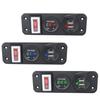Panel Modificado para Coche Uno a Dos Transfronterizo Interruptor Impermeable Cargador de Coche Pantalla Digital Cargador USB para Coche Modificado