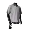 Camisa Polo a Cuadros Estilo Americano de Solapa para Hombre, Manga Corta, Falso Dos Piezas, Camiseta Bordada Patchwork, Top Casual Estilo Universitario