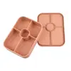 Fiambrera de Silicona de Grado Alimenticio Personalizada, Fiambrera Calentable en Microondas, Fiambrera para Oficinistas, Caja Compartimentada para Conservar Fresco, Caja de Aislamiento Térmico