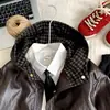 Chaqueta con capucha para niño 2026 Nueva Primavera y Otoño, Abrigo de Piel Sintética para Bebé Niña, Chaqueta Moderna Estilo Coreano