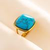 Anillo de Acero Inoxidable 304 Anillo de Acero de Titanio Geométrico Femenino Masculino Moda Combinable Nicho Sentido Avanzado Ajuste Abierto Cacao