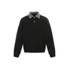 Sudadera con Cuello Polo y Puntada Espiga Estilo Retro Old Money para Hombres y Mujeres Otoño 2025 Cleanfit Solapa Top de Moda