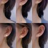 Pendientes Largos con Borla en Forma de Corazón y Estrella para Dormir Sin Quitarse Antiperdida Acero de Titanio Temperamento Sencillo Pendientes para Mujer