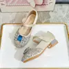 Zapatos de Princesa Brillantes de Cristal para Niñas, Nuevos Zapatos para Bebés de Suela Suave, Zapatos de Vestir para Actuación Infantil, Zapatos Mary Jane con Pedrería