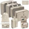 Set de Bolsas de Almacenamiento para Viaje, Set de 11 Piezas para Viajes de Negocios, Bolsas de Almacenamiento con Cordón para Ropa, Bolsas de Almacenamiento Plegables de Malla para Maquillaje y Artículos de Tocador