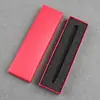Caja de bolígrafos de punto caja de regalo de papel para bolígrafos tapa superior e inferior caja de bolígrafos negra mate plana al por mayor con impresión de LOGOTIPO