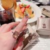 Colar de libélula brilhante com pó de princesa banhado a ouro 18K Oito corações e oito flechas Longo conjunto de brincos de zircão geométrico