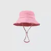 Sombrero de Pescador de Ala Ancha Lavado de Verano Jacquemus con Flecos y Correa, Estilo Igual al de Hyuna, Sombrero de Sol para Mujer con Protección Solar