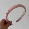Faixa de Cabelo Esponjosa com Bolinhas Simples Coreana para Mulheres, Faixa Antiderrapante para Lavar o Rosto, Acessório de Cabelo Diário