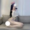 Calcetines aceitosos lencería sexy medias sexys transparentes brillantes seda con núcleo de amoniaco de una pieza entrepierna abierta entrepierna cerrada pantimedias para mujer