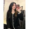 Pijama Casual de Encaje Patchwork Simple Estilo Coreano para Mujer, Nuevo Conjunto de Ropa para el Hogar de Manga Larga Talla Grande para Otoño e Invierno que se Puede Usar Afuera