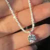 Explosiones Transfronterizas Europeas y Americanas Elegante Cadena de Clavícula de Collar Completo de Diamantes de Zirconia Joyería de Uso Apilado Femenina de Lujo Ligero