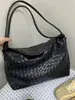Bolsa de ombro feminina de tecido trançado, grande capacidade, estilo vintage, nicho, transfronteiriça coreana, bolsa de ombro/axila casual