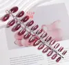 Venta al por mayor del fabricante Opcional multicolor 24 piezas Oval Ojo de Gato Hielo Transparente Uñas Portátiles Tiras para Manicura Ojo de Gato Transparente Hielo Sensible al Agua