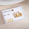 Set de pendientes de acero inoxidable de moda europeo y americano transfronterizo con colgante redondo y diseño de mariposa, elegante y exquisito, versátil para el uso diario