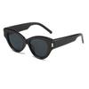 Gafas de sol vintage de ojo de gato con protección solar para mujer, montura grande, cuadradas, redondas, adelgazantes, de alto nivel, anti-UV, para hombre, de moda