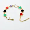 Moda Transfronteiriça Estiloso Metal Novo Estilo Flor de Trevo de Cinco Folhas Pulseira Colar Brincos Conjunto de Joias Venda por Atacado