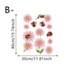 Película de Color Electrostática Flor Abeja Dibujo Animado Transfronteriza Decoración del Hogar Película Arcoíris Florales Mariquita Fresca Pegatina para Vidrio de Ventana