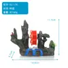 Acuario paisajismo decoración de rocalla artificial con plantas acuáticas, piedra de dragón verde simulada gris, adornos de cueva escondite, juego completo