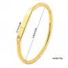 Pulseira de aço inoxidável mais vendida internacionalmente para mulheres, pulseira elegante de aço titânio da moda e de alta qualidade, estoque de fábrica no atacado