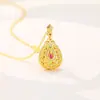 Mismo Estilo que el de la Joyería, Filigrana Diamante Rojo, Lujoso Collar Festivo de Música Pipa Estilo Tang, Color Duradero, Regalo del Día de la Madre