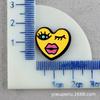 Parche de graffiti acrílico para manualidades con forma de corazón de melocotón, accesorio para el cabello de amor DIY, material para tocado, señal de estacionamiento, tarjeta de letras DIY, joyería