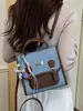 Mochila de mezclilla de moda transfronteriza para mujer 2026 nueva mochila pequeña vintage para el día a día mochila versátil de alta gama