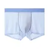 Cueca Masculina Seamless de Seda de Gelo, Cintura Média 10A Antibacteriana Respirável Fina Boxer Briefs para Adolescentes, Dropshipping Masculino