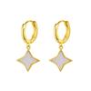 Agulha de prata s925 venda quente transfronteiriça estilo ins brincos brancos femininos estilo doce adorável conjunto de brincos pendentes de estrela