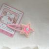 Pinza para el Cabello de Tres Colores con Forma de Estrella Color Crema, Pinza de Pato, Pinza Lateral Dulce y Femenina de Estrella de Cinco Puntas, Pinza para Flequillo, Pasador para Mujer, Tendencia al por Mayor