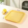 Bandeja de té de plástico Rectangular Bandeja para tazas de té Plato para juego de té Plato de cena Estilo nórdico Casero Plato de frutas