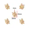 DIY Aleación de Goteo de Aceite Estilo Gótico Retro Colgante de Corazón con Alas Cruz Colgante para Pulsera Llavero W644