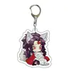 Man Yun Cazador de Demonios: Llavero de Mascota Kimetsu No Yaiba Anime Inosuke Nezuko Acrílico Colgante para Mochila de Estudiante