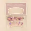 AliExpress Transfronteiriço Armadura de Unha Contraste Glitter Leopardo Manicure Francesa Pastilhas Meninas Populares Unhas Postiças Acabadas Venda por Atacado