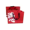 Bolso Rojo Bolsa de Regalo Bolsa de Recuerdo de Boda con Logo Personalizado Compromiso Vacaciones Bolsas para Empaquetar Regalos de Año Nuevo
