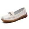 Zapatos tipo beanie de estilo nuevo de primavera para mujer, Cuero suave, Suela suave, Zapatos de madre, Zapatos de cuero pequeños, Zapatos casuales planos, Mocasines
