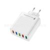 Cargador multipuerto 5USB para teléfono Apple Android, adaptador de corriente 5v2.4a, cargador de viaje, cargador de pared
