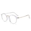 Nuevos Lentes Planos Retro de Metal con Montura Redonda 2447 Lentes Anti-luz Azul Celebridad de Internet Mismo Estilo Armazón para Lentes de Estudiante Disponible Gafas