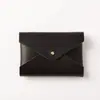 Portatarjetas de Gran Capacidad Estilo Japonés y Coreano de Cuero PU Simple, Tarjetero de Negocios, Cartera Plegable Estilo Sobre, Portatarjetas de Identificación, Cartera