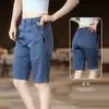 Novos Shorts de Tencel 2026 para Homens, Calças Finas de Verão Largas Retas de Cinco Pontos, Calças Casuais Tendência Novas de Comprimento Médio